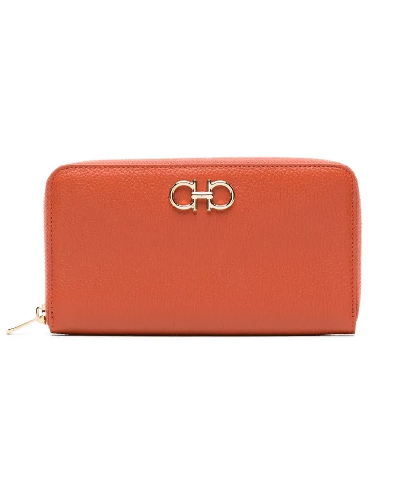 Ferragamo Portemonnaie mit Gancini-Schild Orange