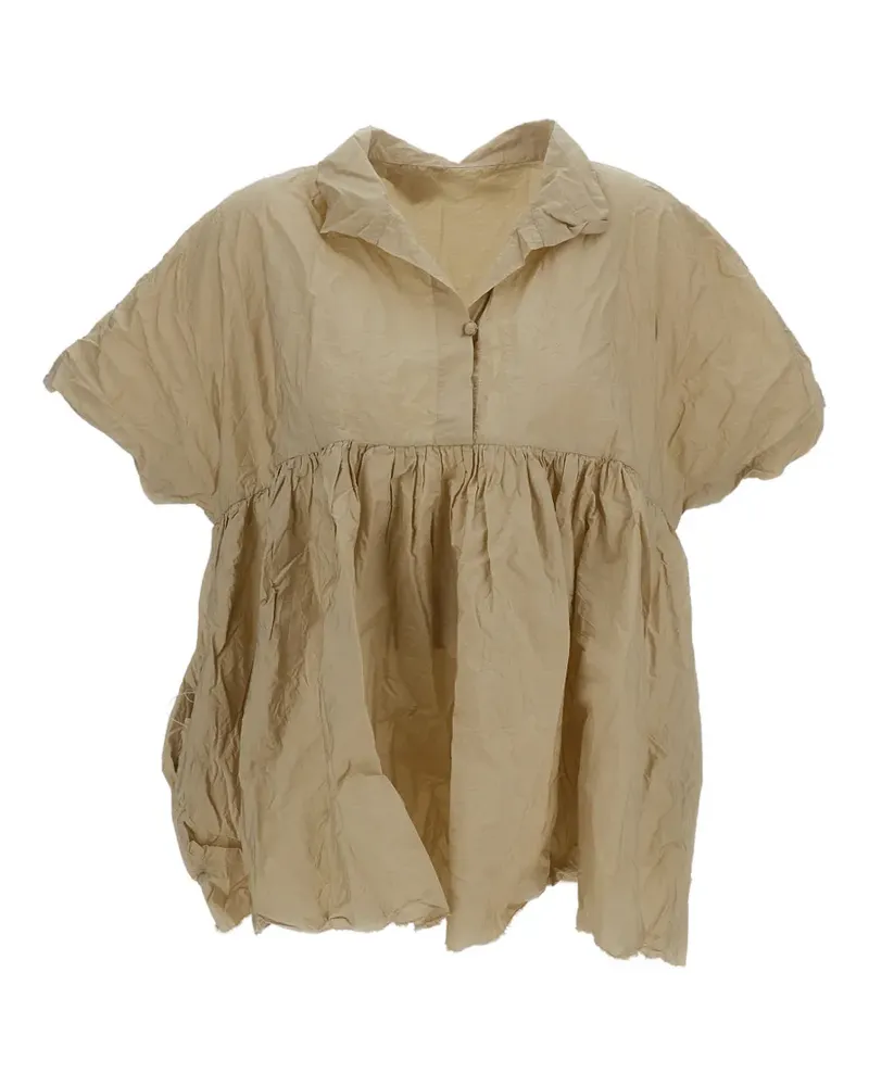 Daniela Gregis Aria crinkled-cotton shirt - Nude Nude
