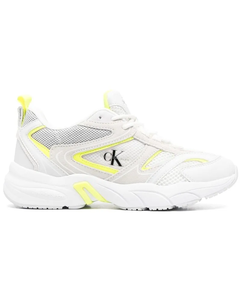 Calvin Klein Sneakers mit Kontrasteinsätzen - Weiß Weiß