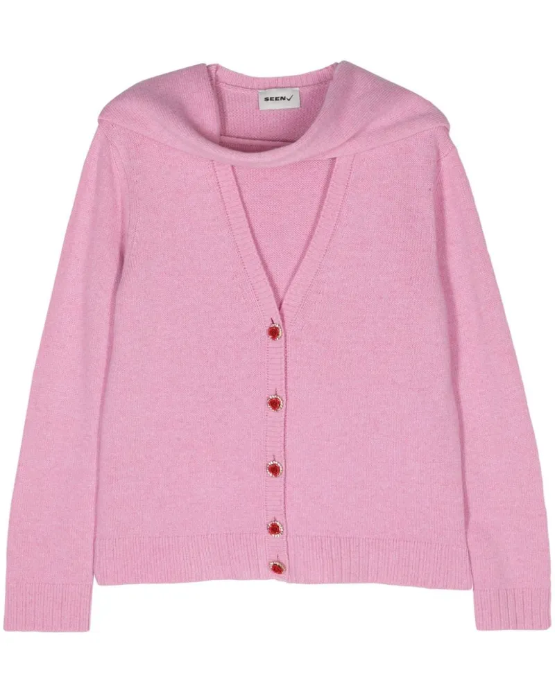 Seen Users Nostalgia Cardigan Rosa