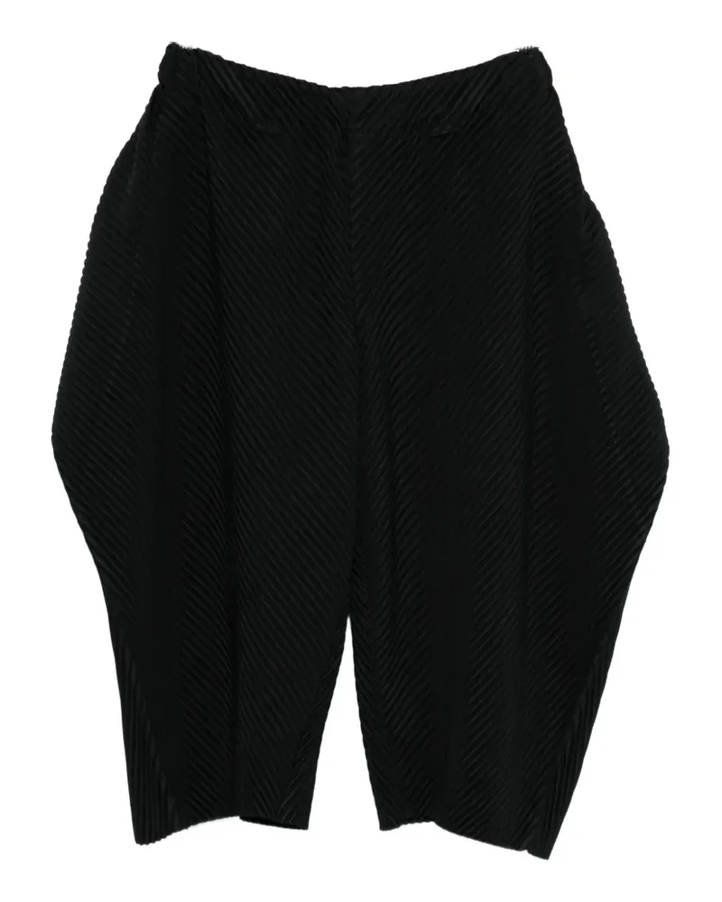 Issey Miyake Cropped-Hose mit weitem Bein - Schwarz Schwarz