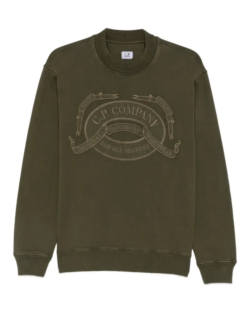 C.P. Company logo-embroidered crew-neck sweatshirt - Grün Grün