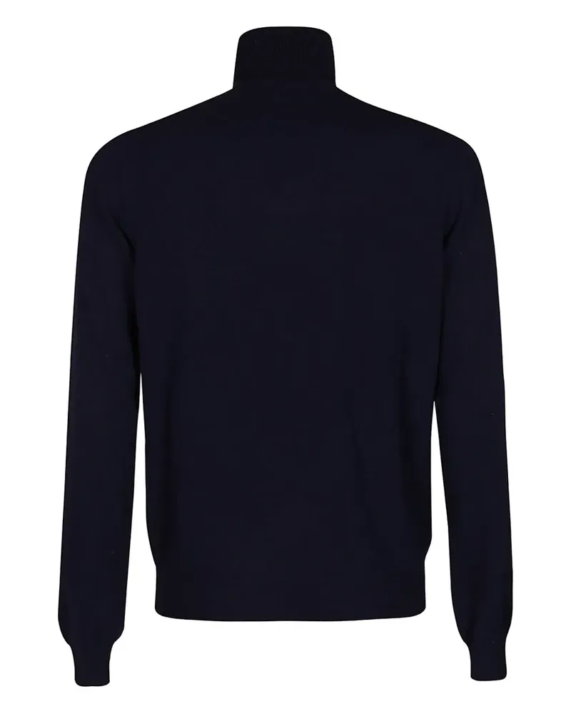 Malo Gerippter Rollkragenpullover - Blau Blau