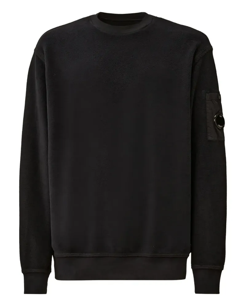C.P. Company Sweatshirt mit Linsen-Tasche - Schwarz Schwarz