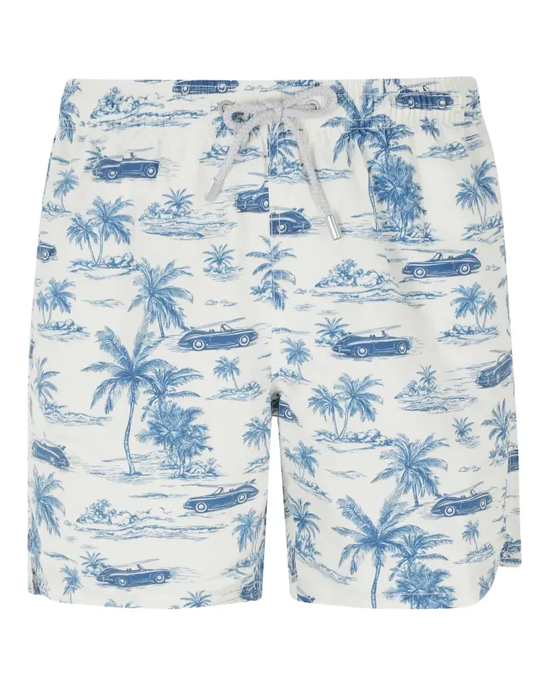MC2 Saint Barth Gustavia toile-print swim shorts - Weiß Weiß