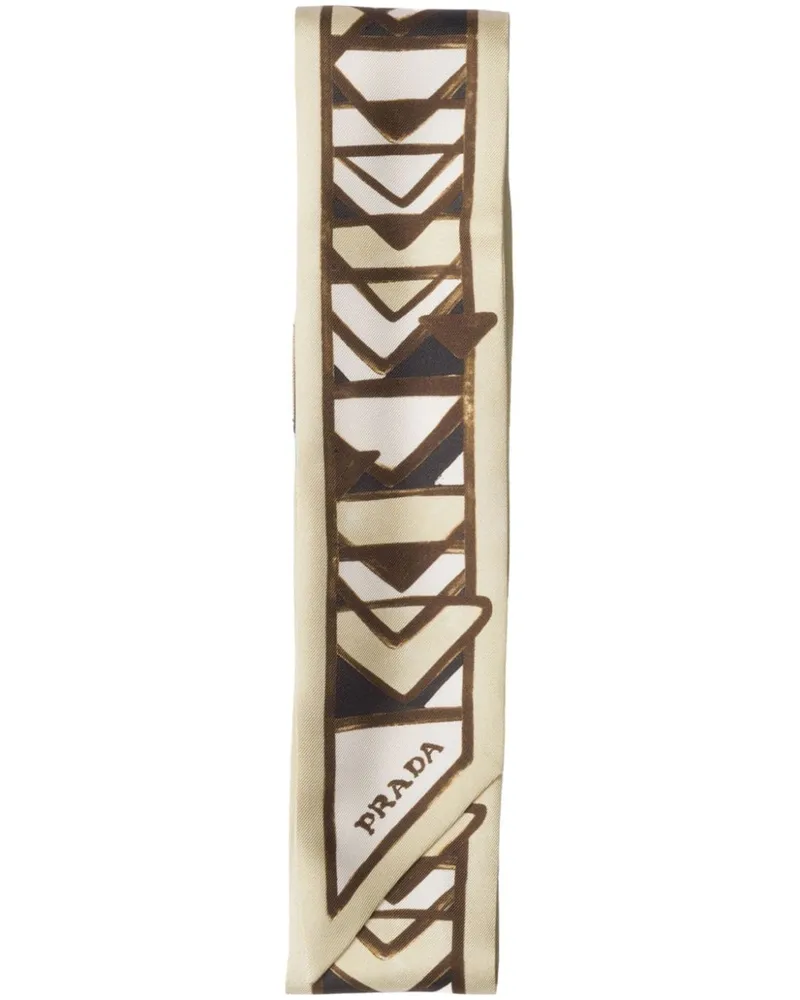 Prada Schal mit geometrischem Print - Nude Nude