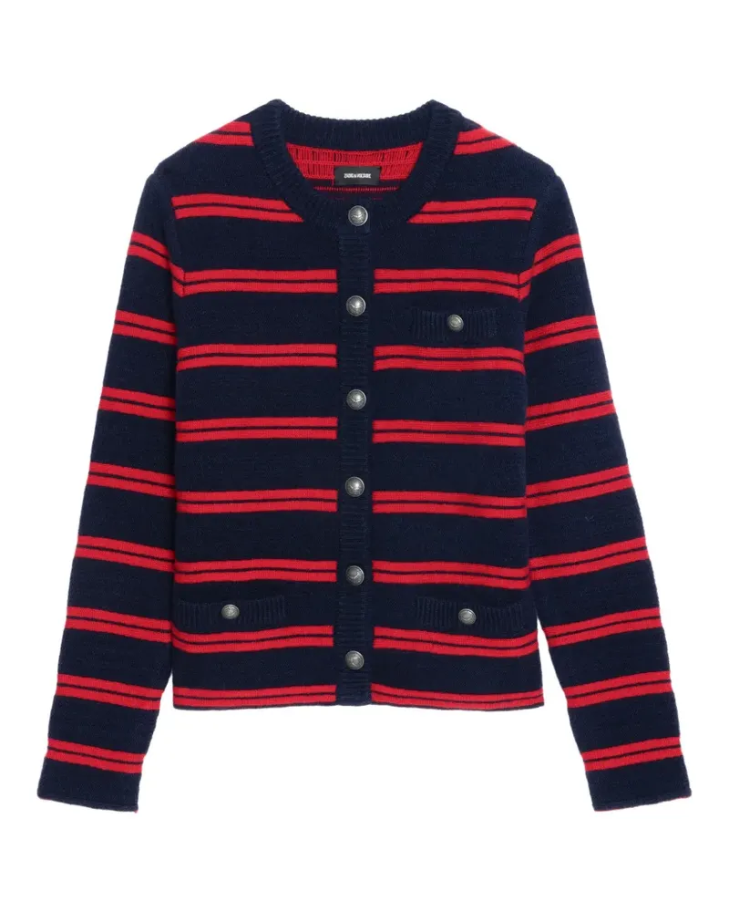 Zadig & Voltaire striped pocket cardigan - Blau Blau