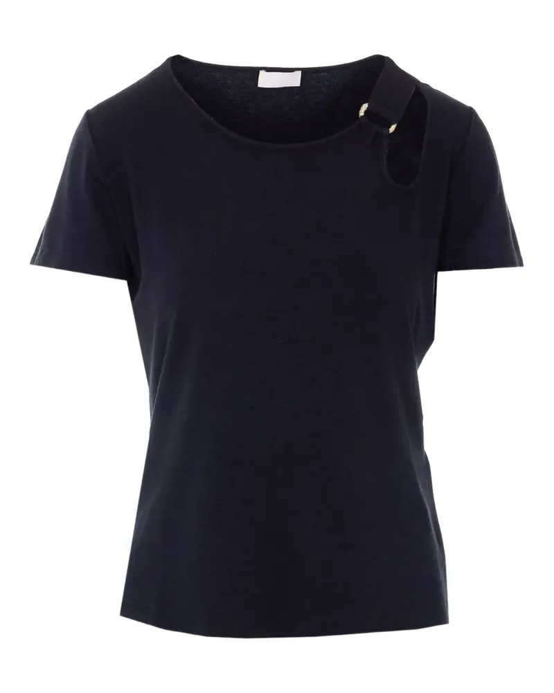 Liu Jo T-Shirt mit rundem Ausschnitt - Schwarz Schwarz
