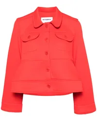 Melitta Baumeister Hemdjacke mit ausgestelltem Saum Rot