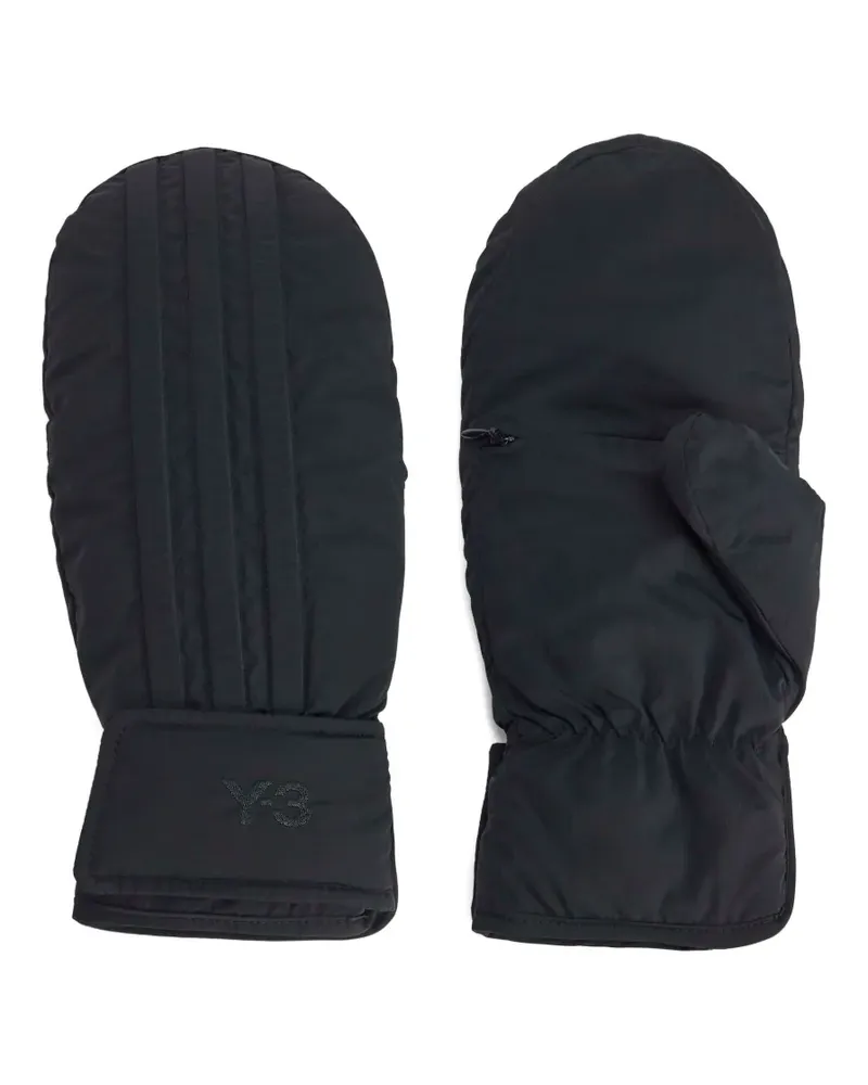 Y-3 Handschuhe mit Logo-Stickerei - Schwarz Schwarz