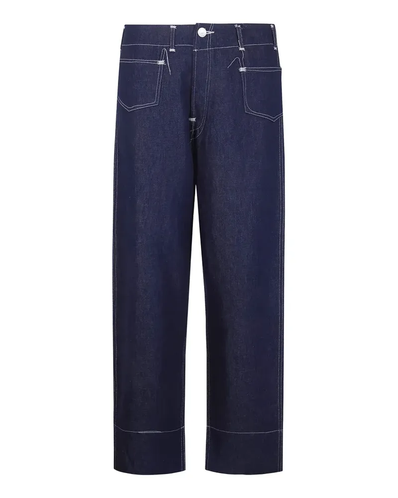 Junya Watanabe contrast-stitch jeans - Blau Blau