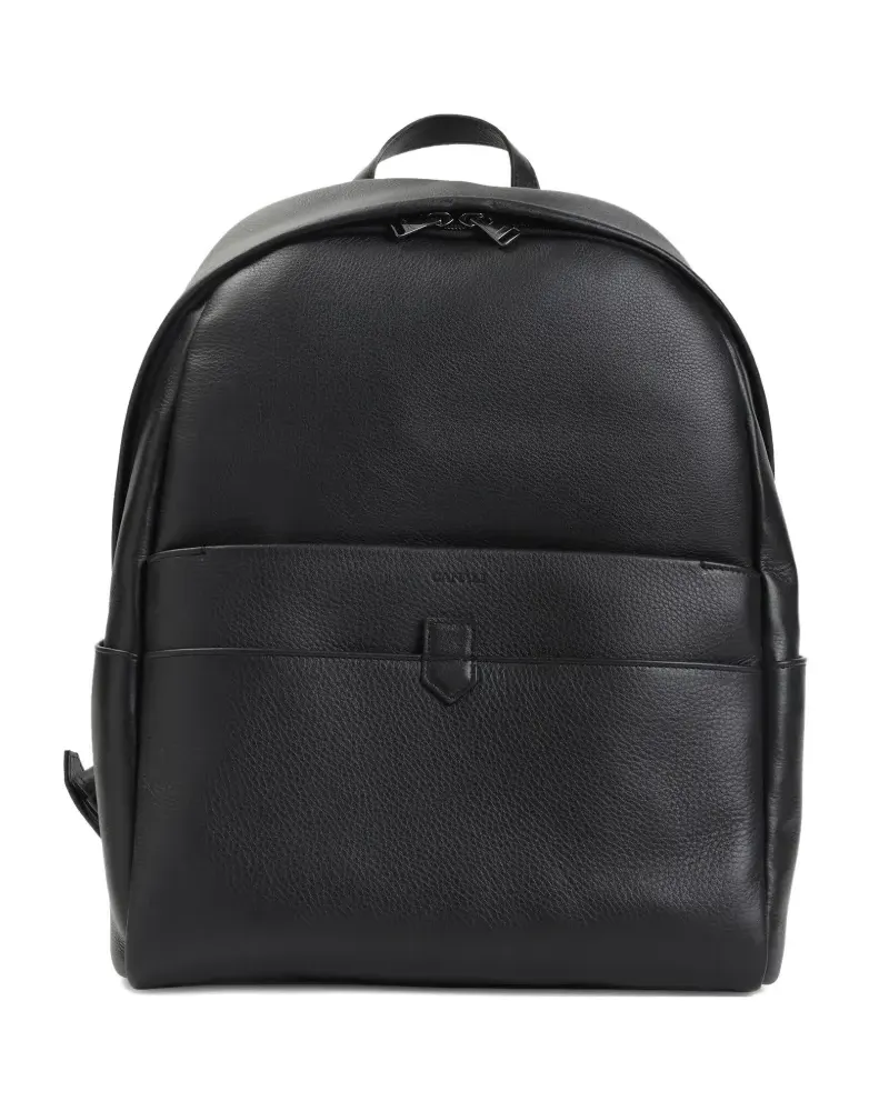 Canali Rucksack mit Reißverschluss - Schwarz Schwarz