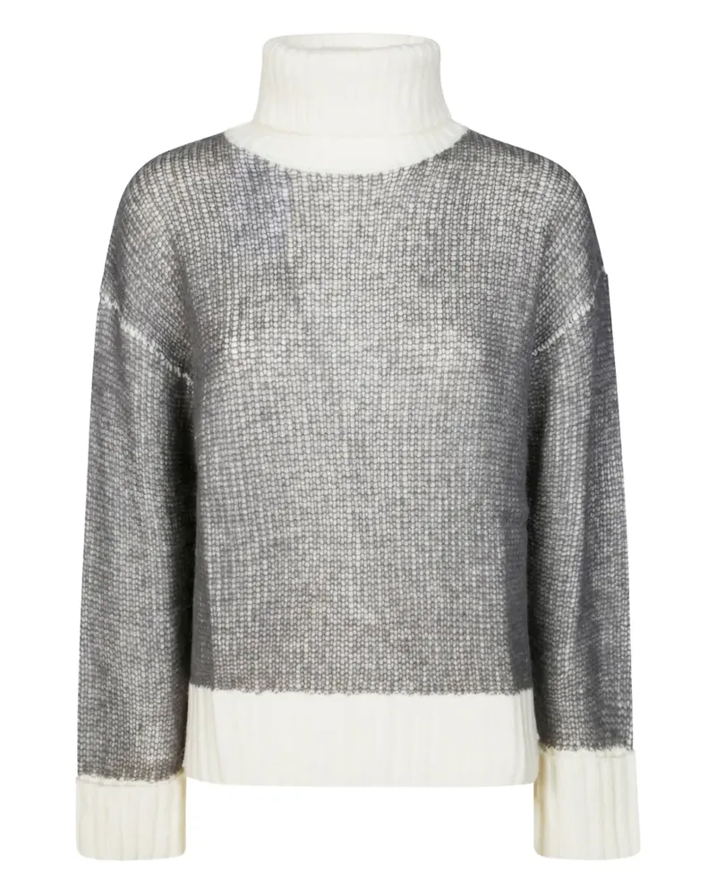 Sun68 Zweifarbiger Rollkragenpullover - Grau Grau