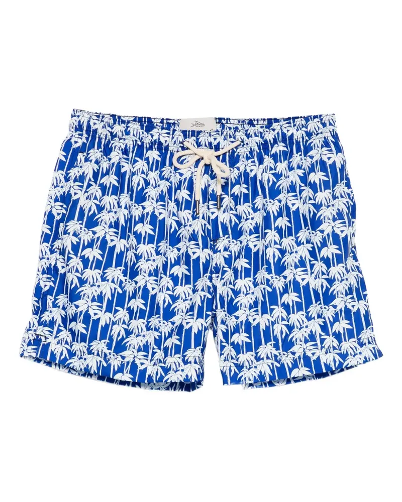 PENINSULA Panama Badeshorts mit Palmen-Print - Blau Blau