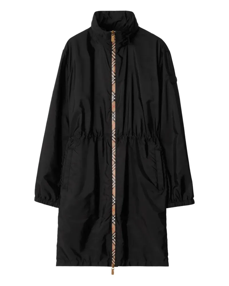 Burberry Parka mit Vintage Check-Besatz - Schwarz Schwarz