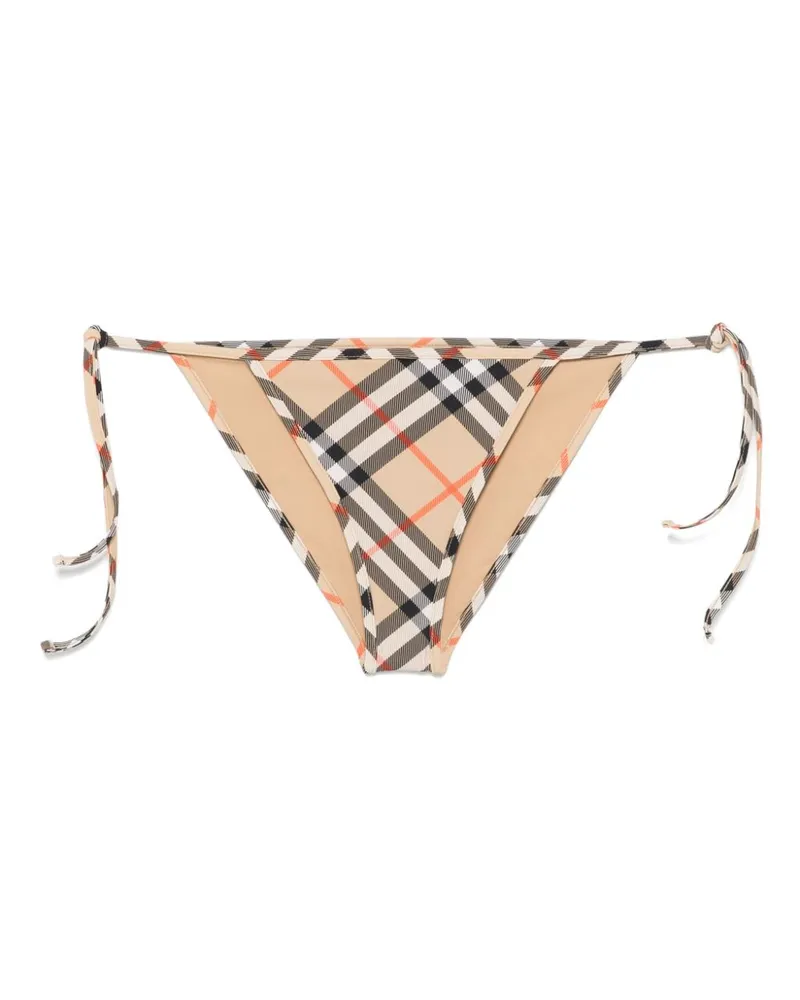 Burberry Kariertes Bikinihöschen - Nude Nude
