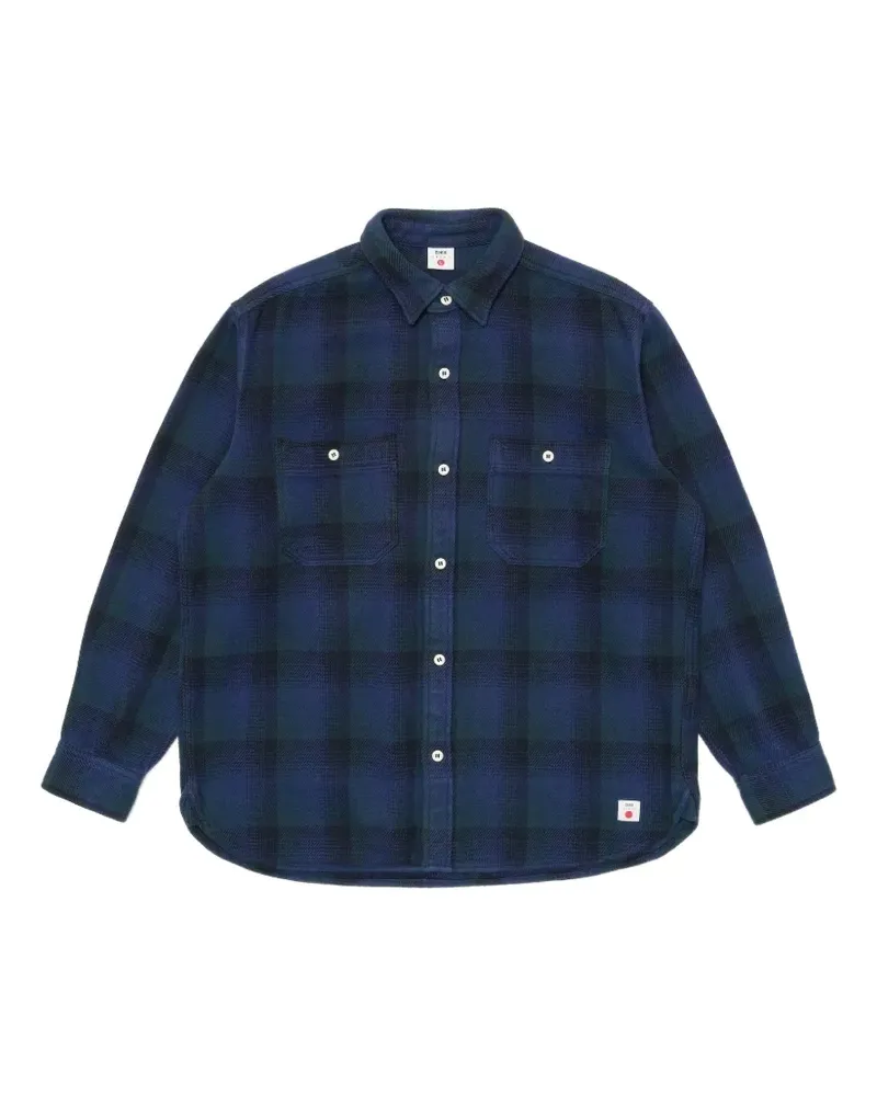 Edwin Jeans Work Japan Hemd mit Karomuster - Blau Blau