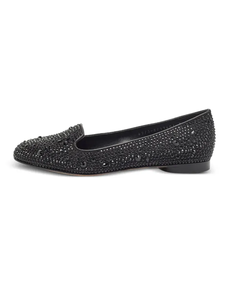Gina Ballerinas mit Kristallen - Schwarz Schwarz