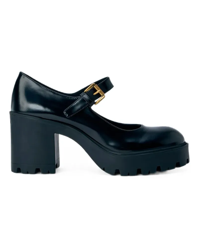 Prada Pumps aus gebürstetem Leder 75mm - Schwarz Schwarz