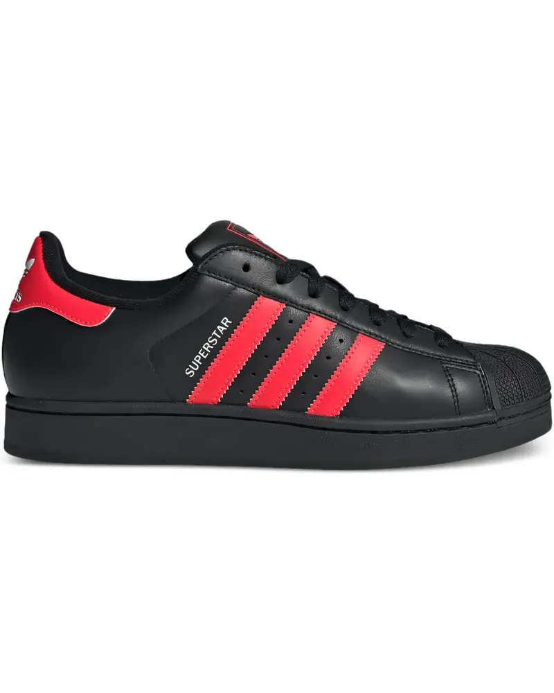adidas Gestreifte Superstar Sneakers - Schwarz Schwarz