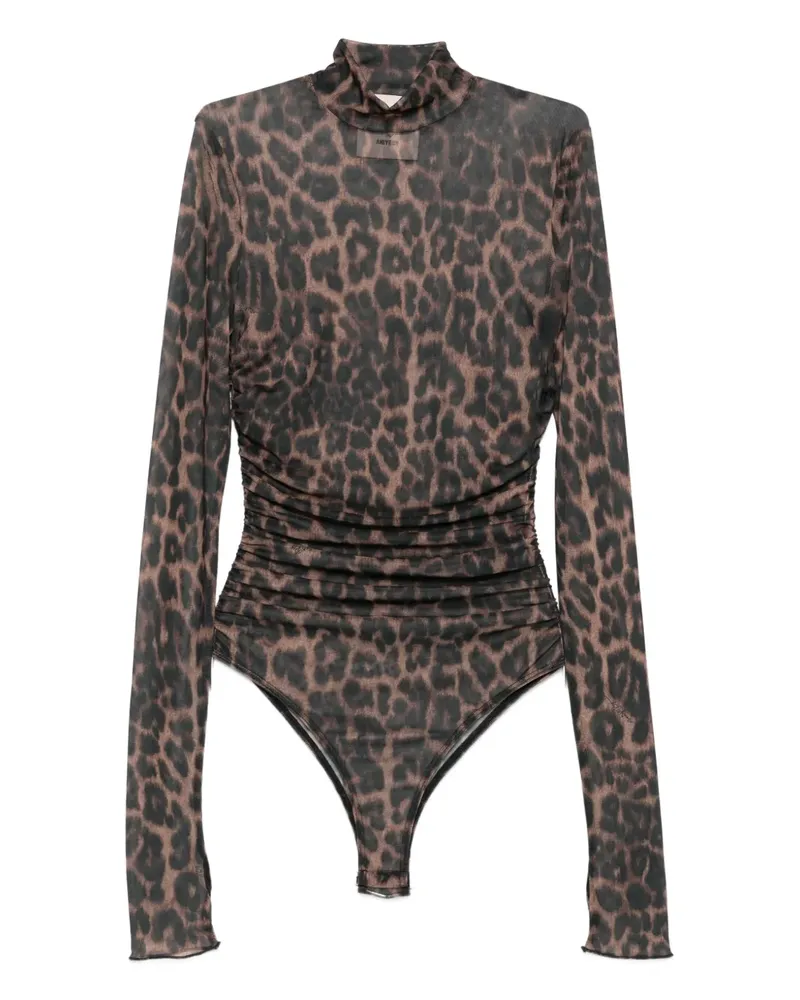 Aniye By leopard-print mock-neck bodysuit - Braun Braun