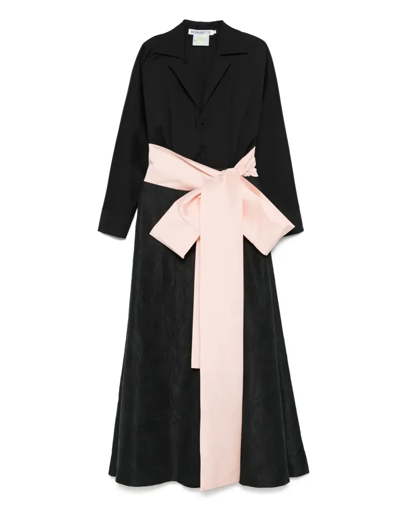 BERNADETTE Clarence Midikleid - Schwarz Schwarz