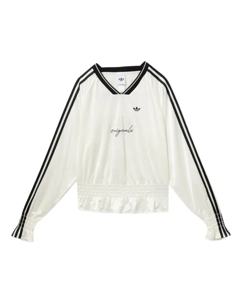 adidas smocked T-shirt - Weiß Weiß