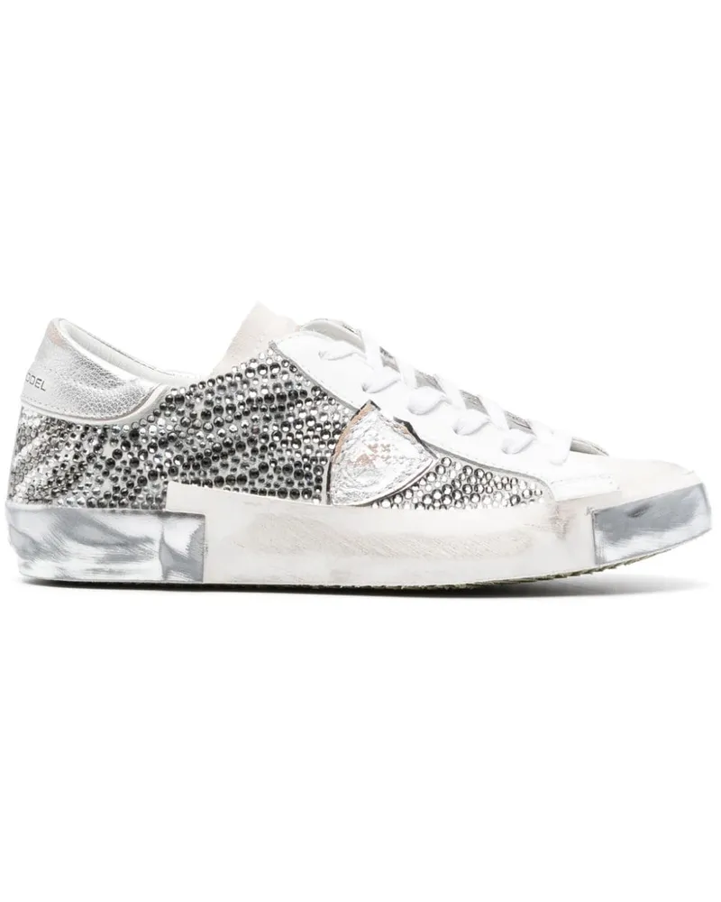 Philippe Model Paris Sneakers mit Logo-Patch - Silber Silber