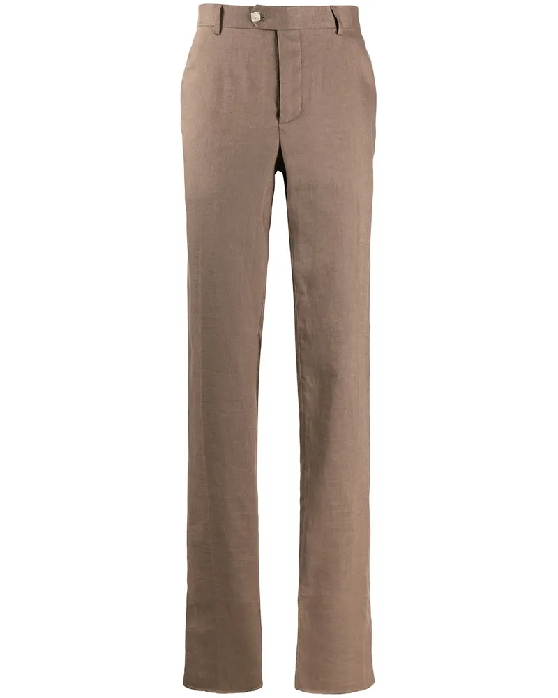 Billionaire Klassische Hose mit Wappenstickerei - Braun Braun