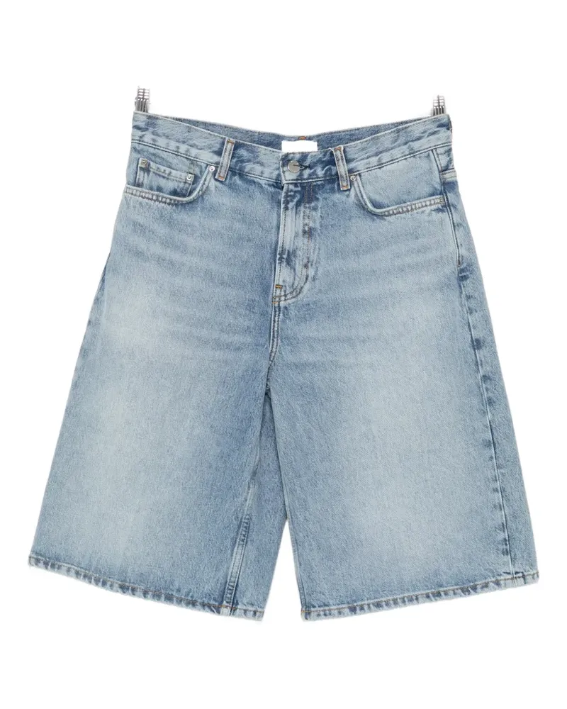Totême Board knee-length denim shorts - Blau Blau