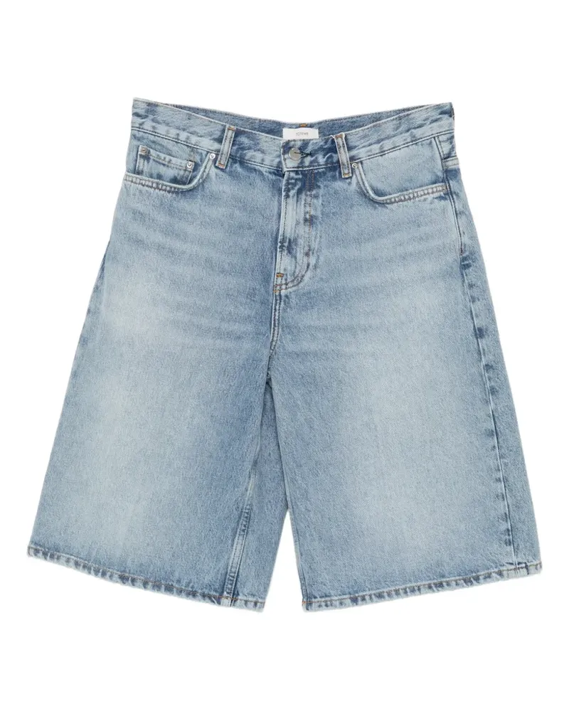 Totême Board knee-length denim shorts - Blau Blau