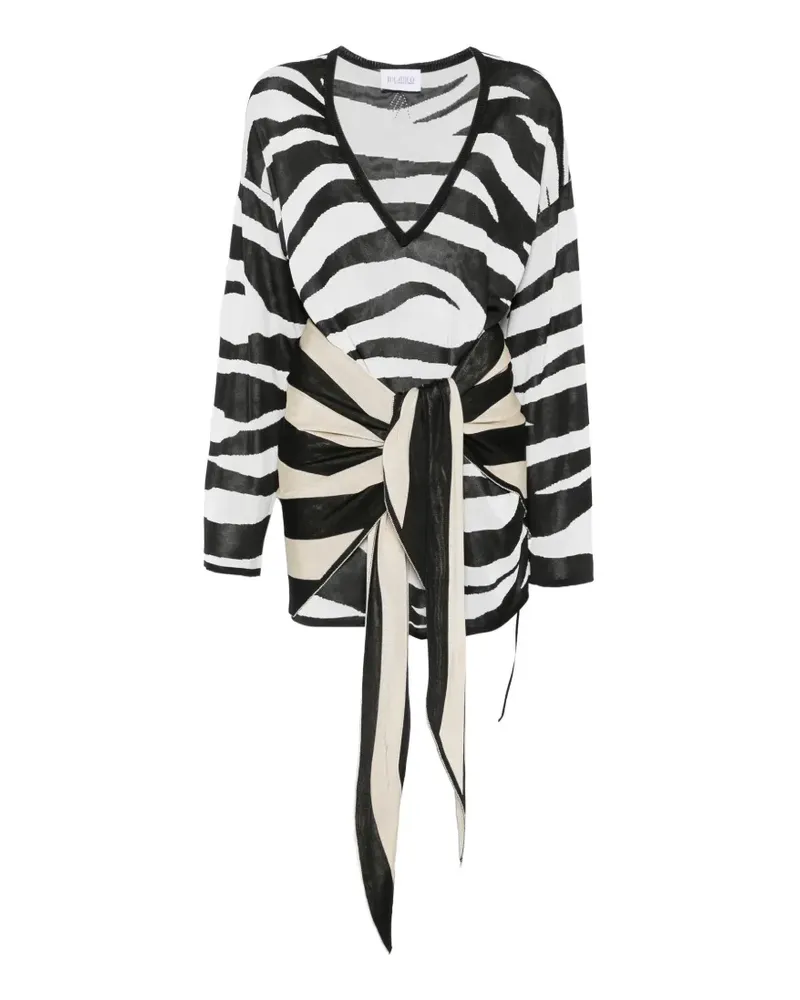 ATTICO Minikleid mit Zebra-Print - Schwarz Schwarz