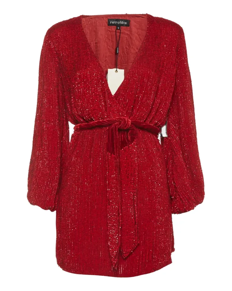 Retrofête Gabrielle sequin-embellished mini dress - Rot Rot