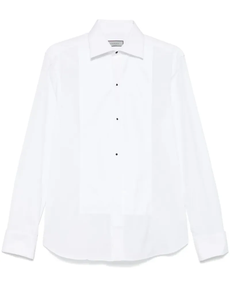 Canali Smoking-Hemd - Weiß Weiß