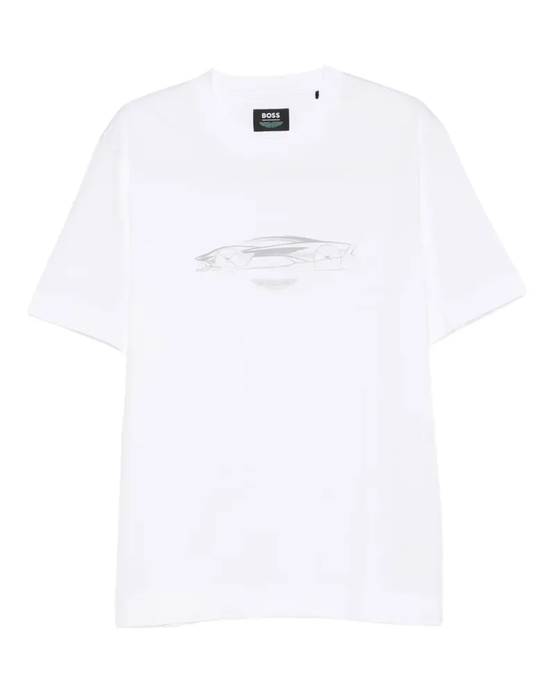 HUGO BOSS x Aston Martin C-Taut T-Shirt mit Print - Weiß Weiß