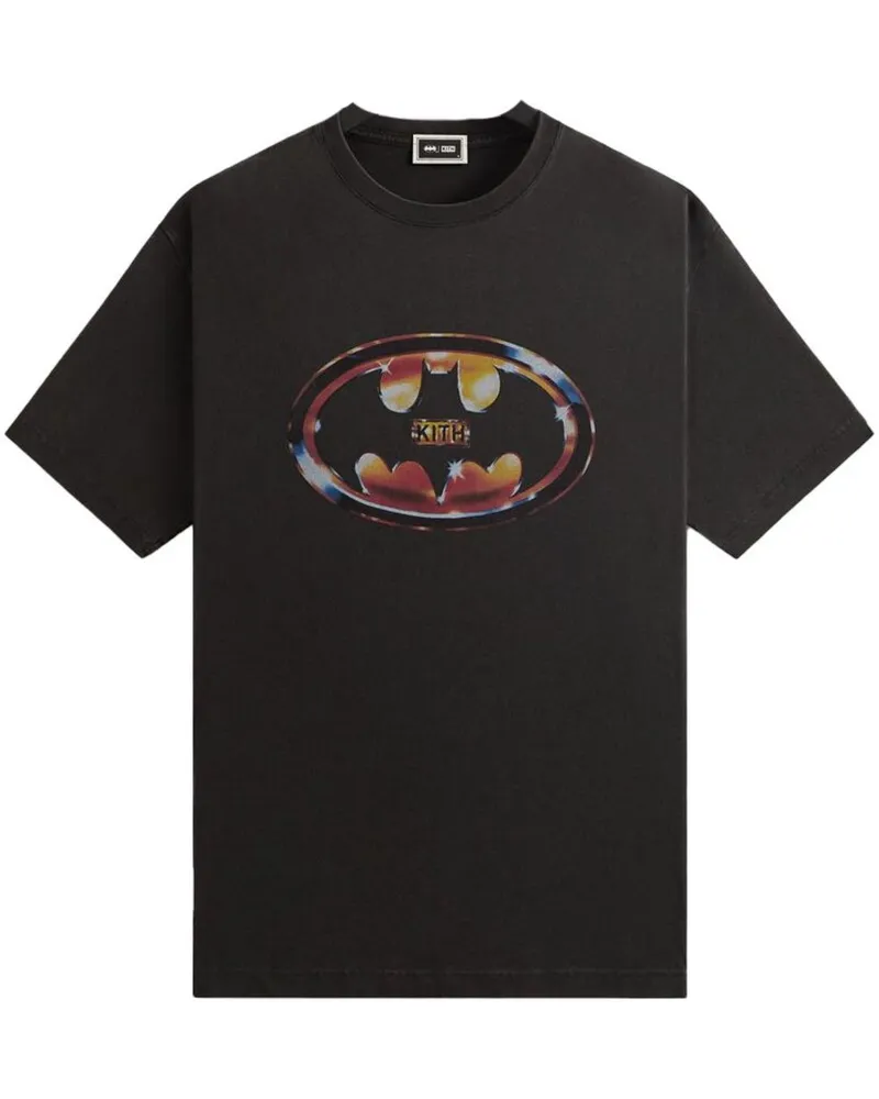 KITH x Batman T-Shirt mit Logo-Print - Schwarz Schwarz