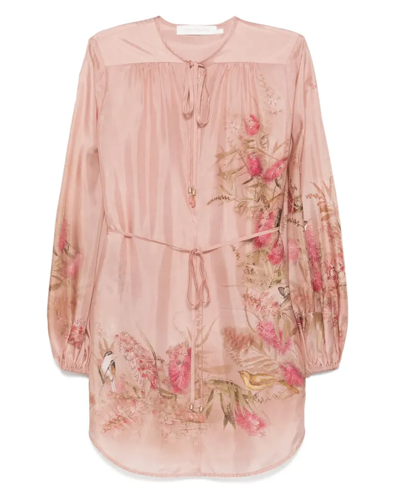 Zimmermann Bluse mit Blumen-Print - Rosa Rosa