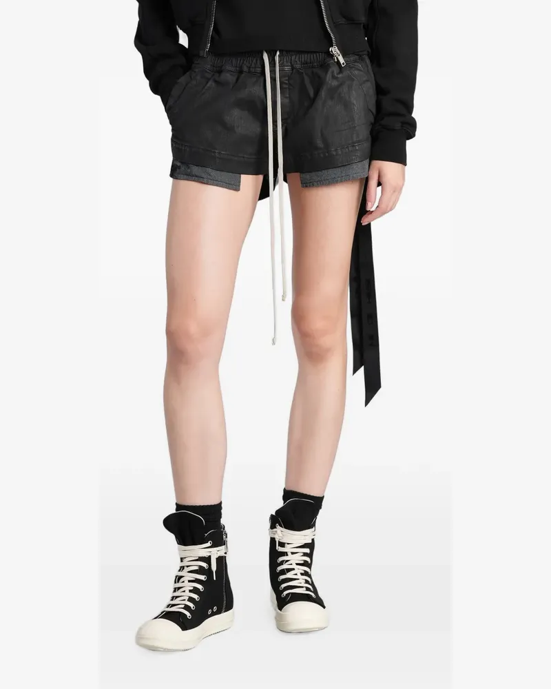 DRKSHDW by Rick Owens Fog layered drawstring shorts - Schwarz Schwarz