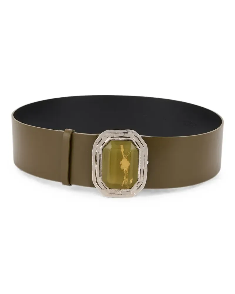 Alberta Ferretti buckle leather belt - Grün Grün