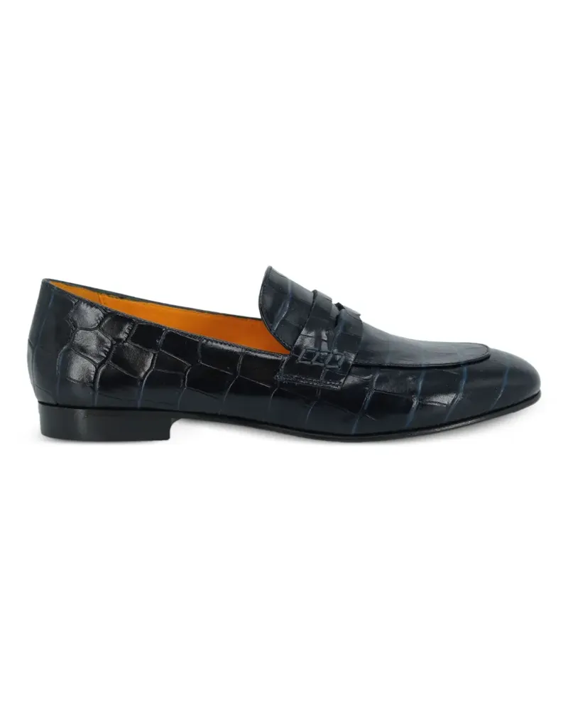 MADISON.MAISON leather croc-effect loafers - Blau Blau