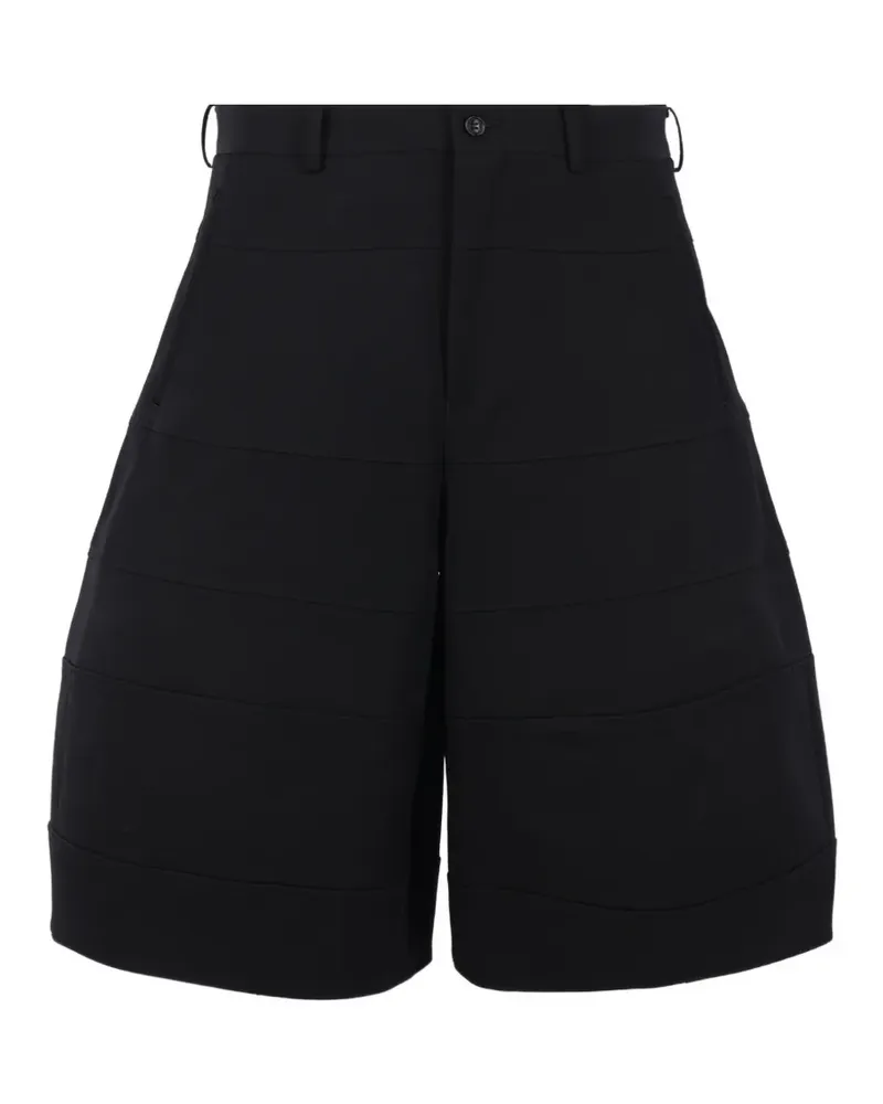 Comme des Garçons Bermudas mit weitem Bein - Schwarz Schwarz