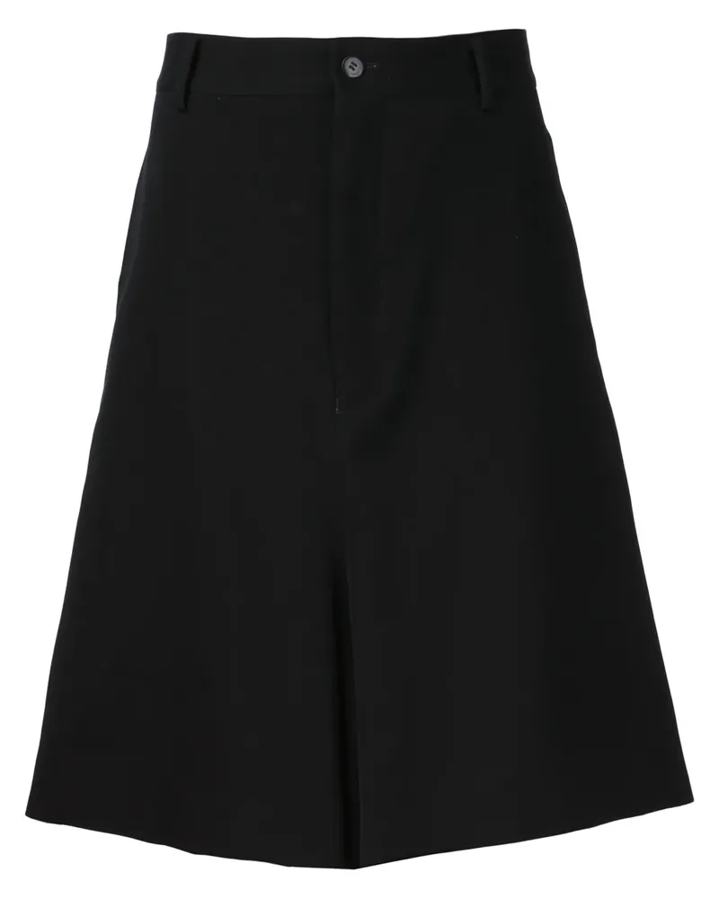 Comme des Garçons Bermudas mit weitem Bein - Schwarz Schwarz