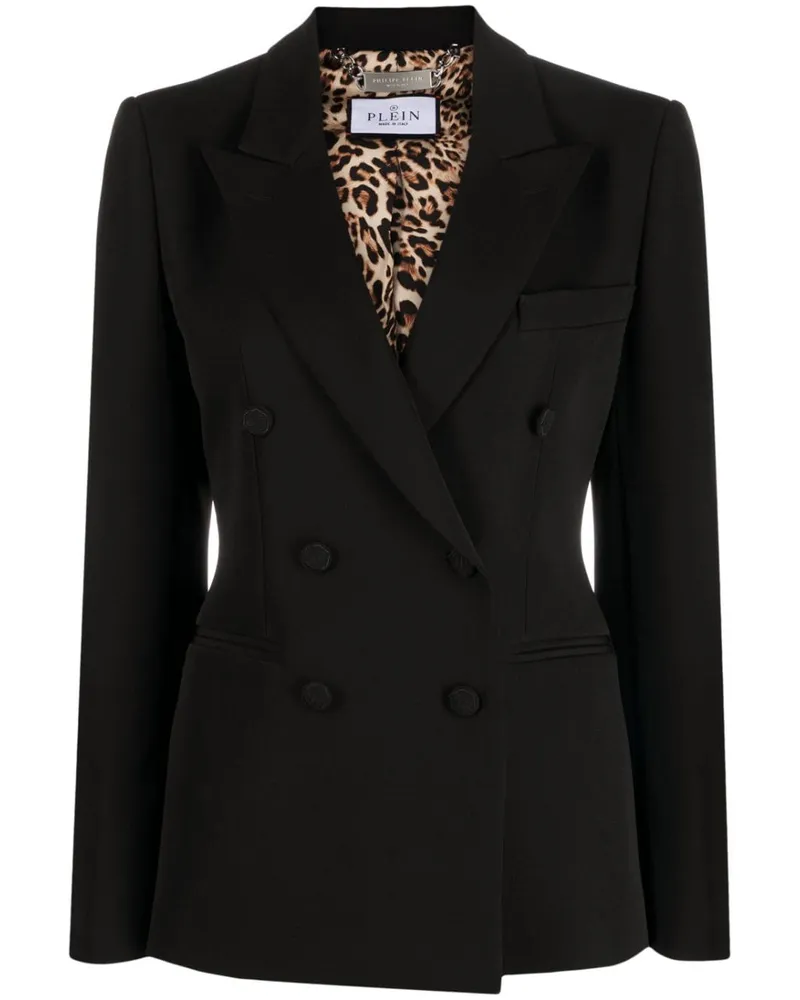Philipp Plein Doppelreihiger Blazer - Schwarz Schwarz