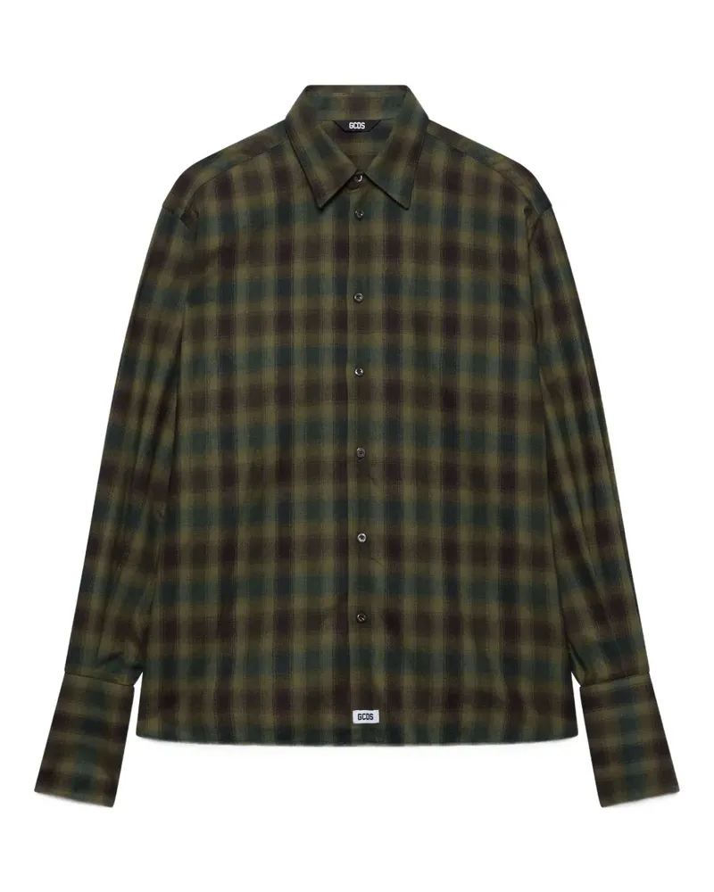 GCDS Bluse mit Check - Grün Grün