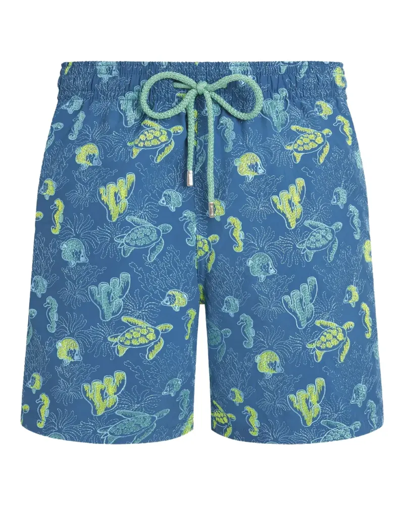 Vilebrequin embroidered drawstring swim shorts - Blau Blau
