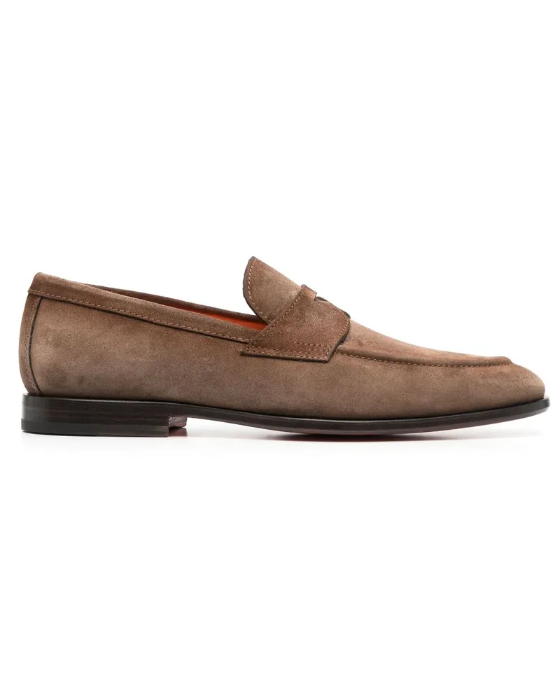 Santoni Penny-Loafer aus Wildleder - Braun Braun