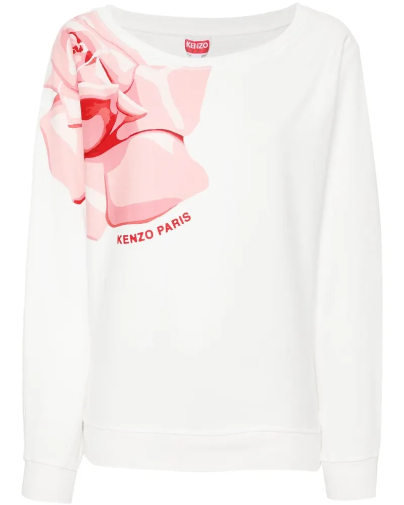 Kenzo Sweatshirt mit Print - Weiß Weiß