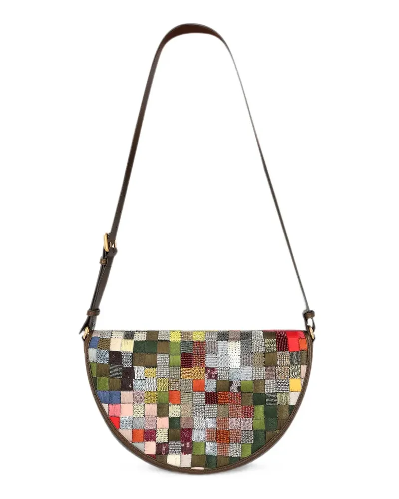 Dries van Noten Umhängetasche mit Stickerei - Braun Braun