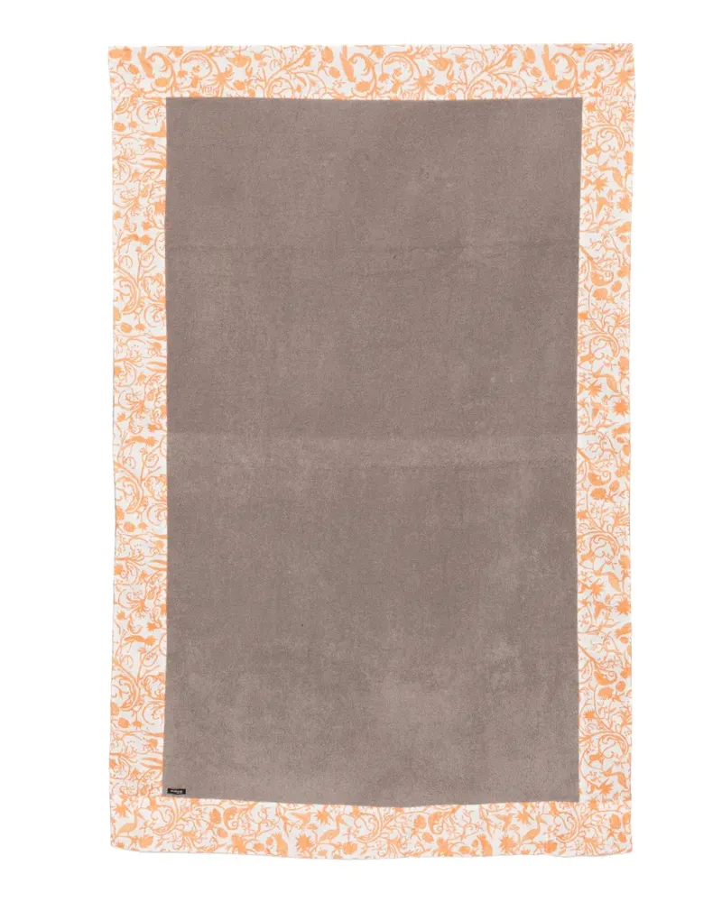 Kiton floral-print beach towel - Braun Braun