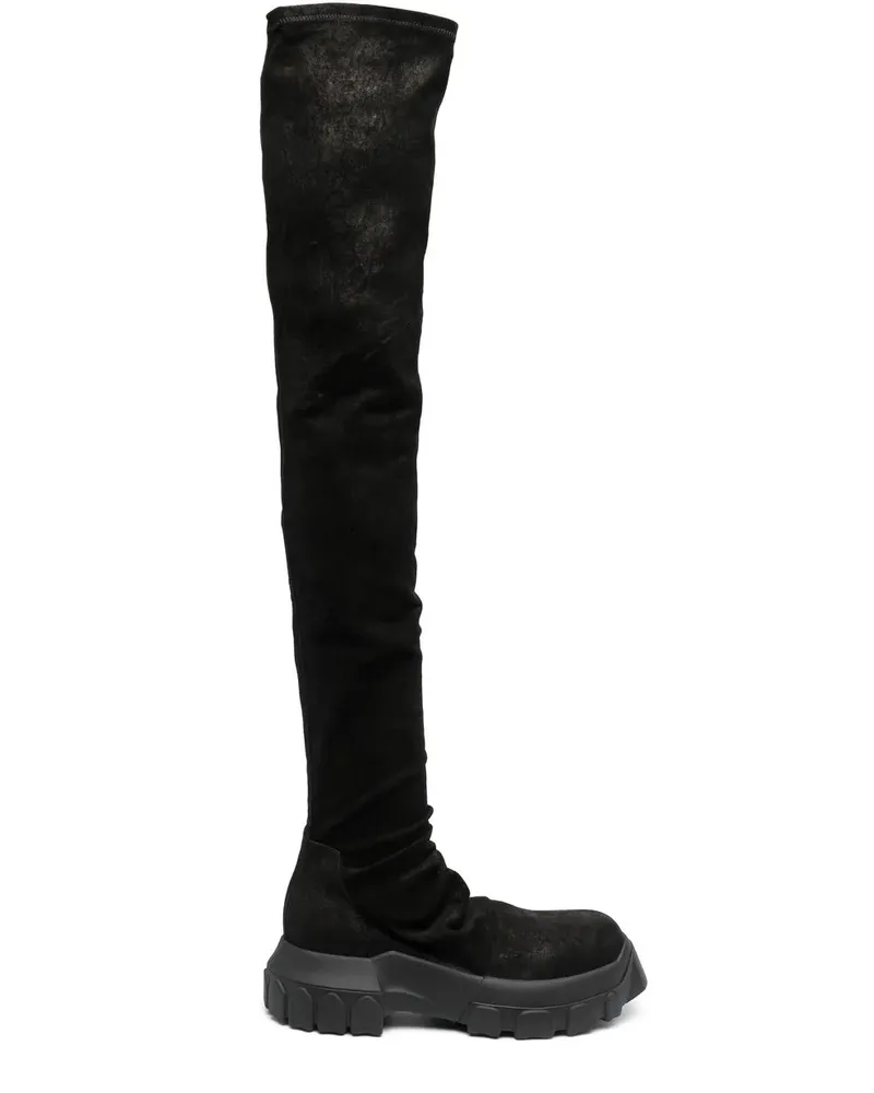 Rick Owens Bozo Overknee-Stiefel - Schwarz Schwarz